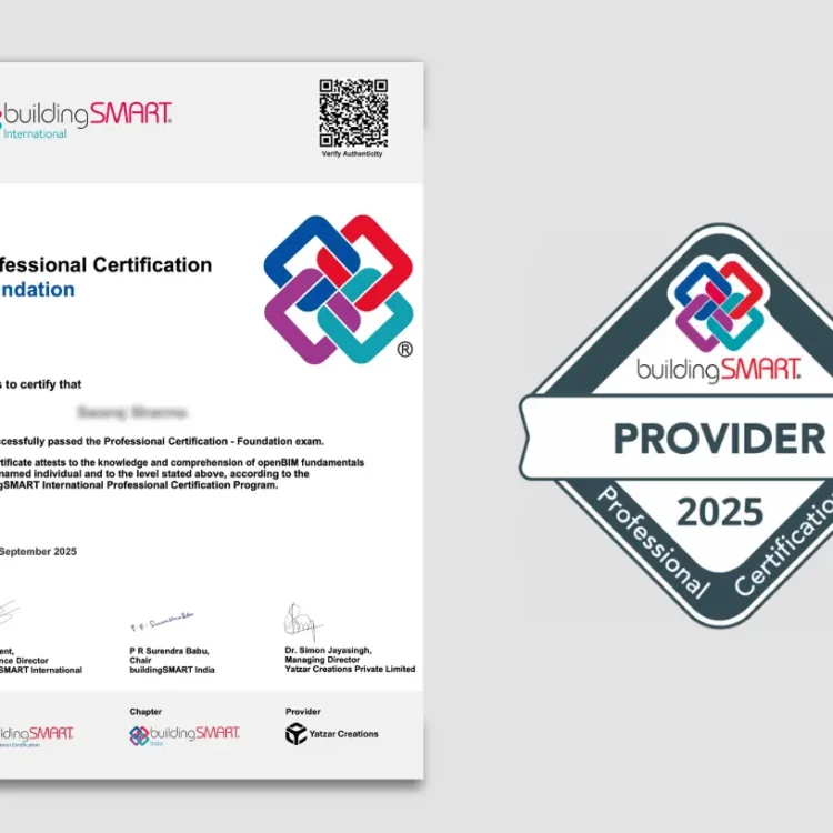 Yatzar academy - buidlingSMART Foundation Course Certification - buildingSMART Provide in India
